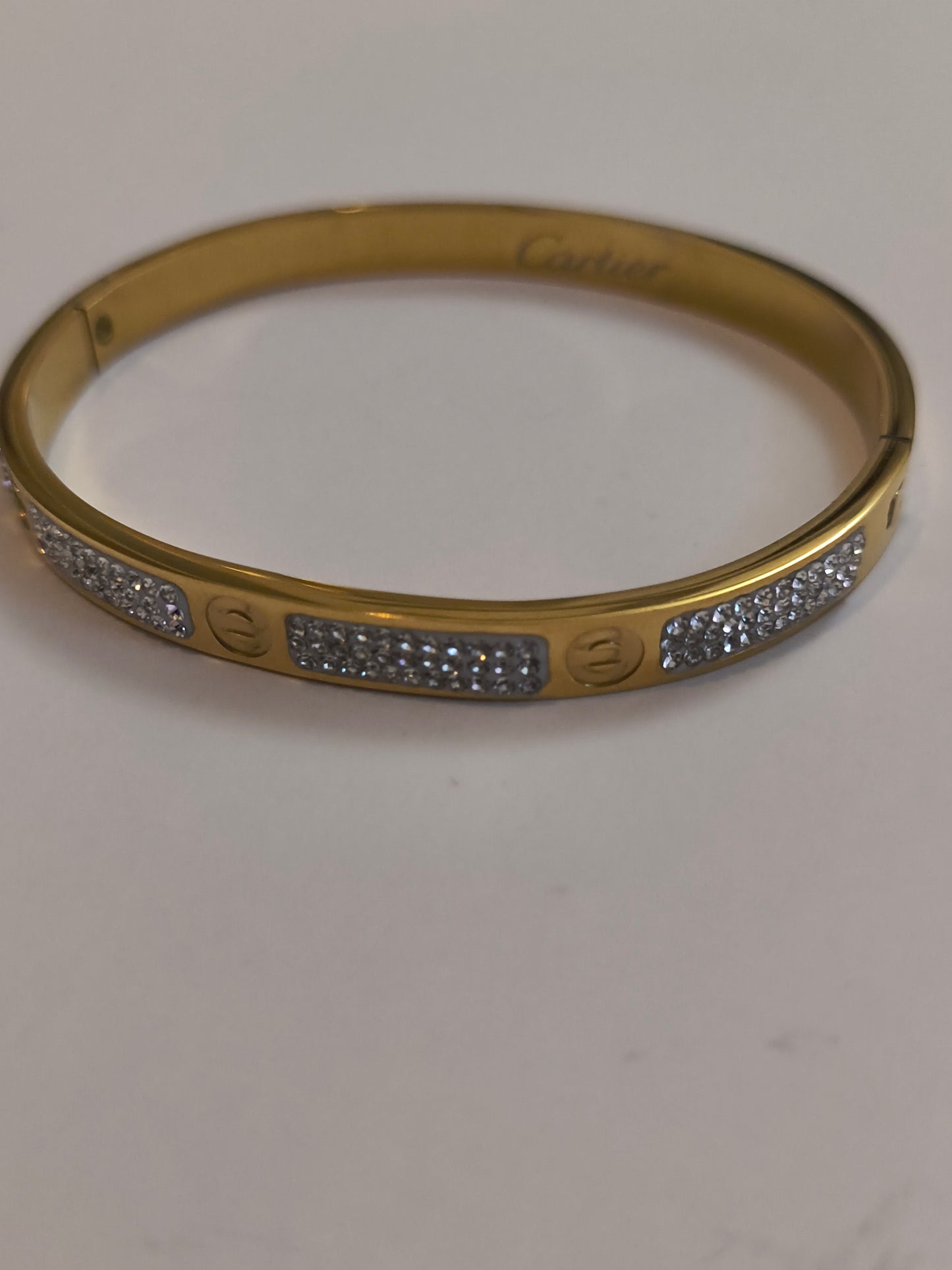 Engraved Love Bangle - Rose Gold