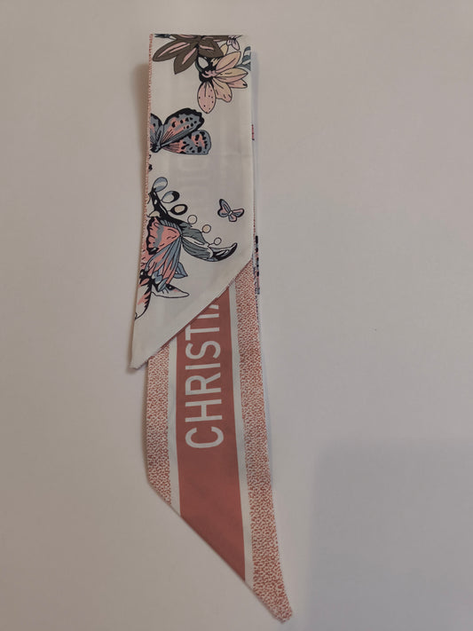 Signature Ribbon Scarf - Script Noir