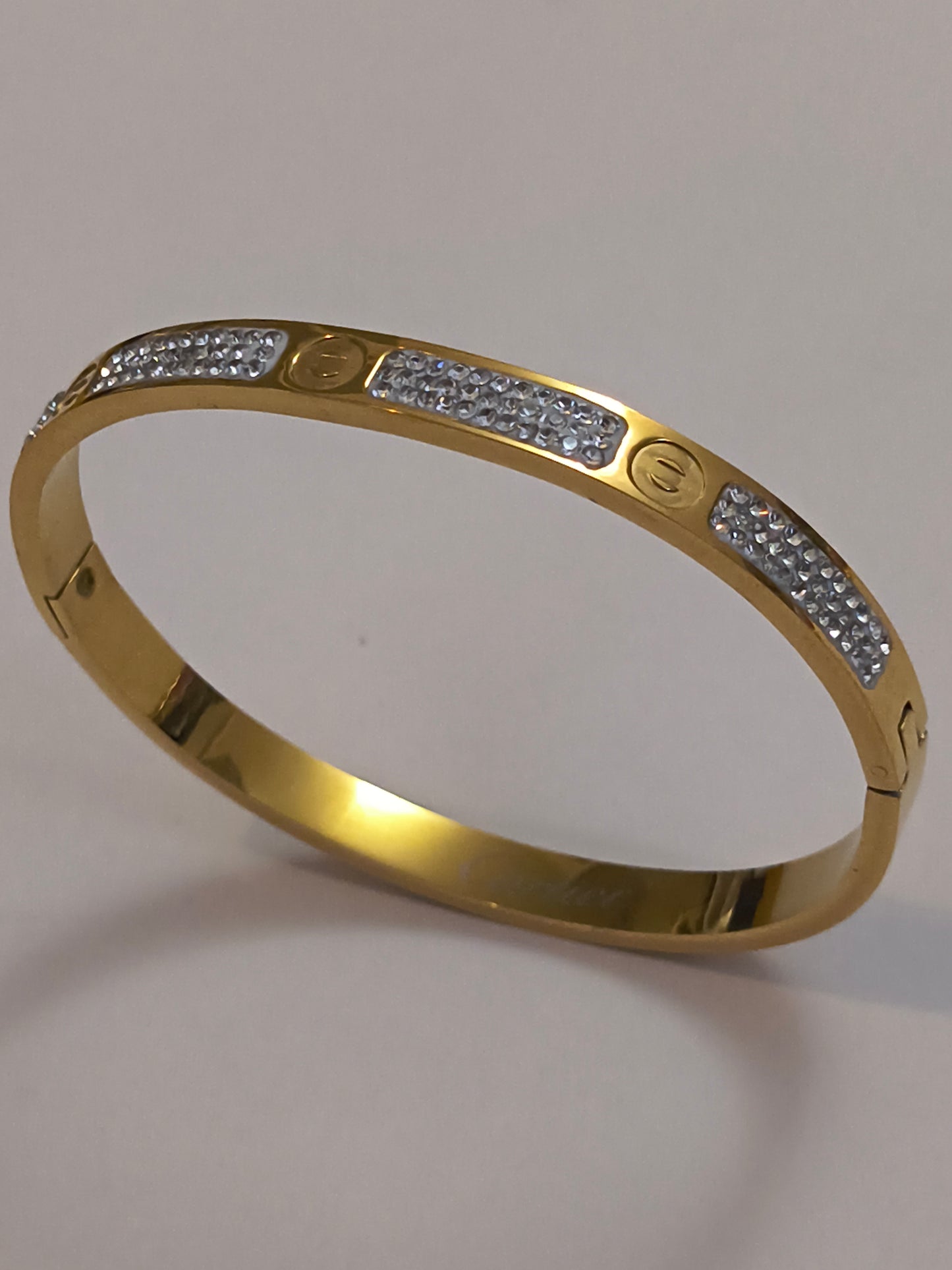 Engraved Love Bangle - Rose Gold